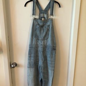 Gap soft denim baggy overalls